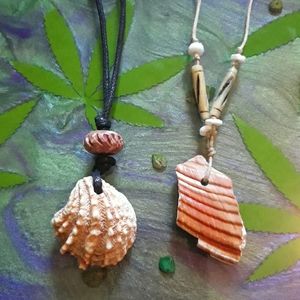2 beautiful shell pendants